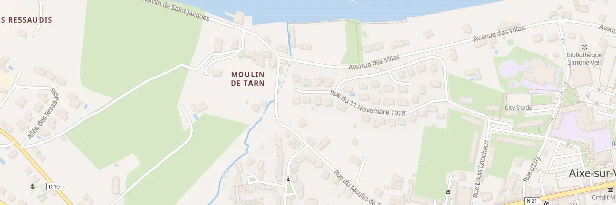 Plan du 23 Rue du Onze Novembre 1918 à Aixe-sur-Vienne