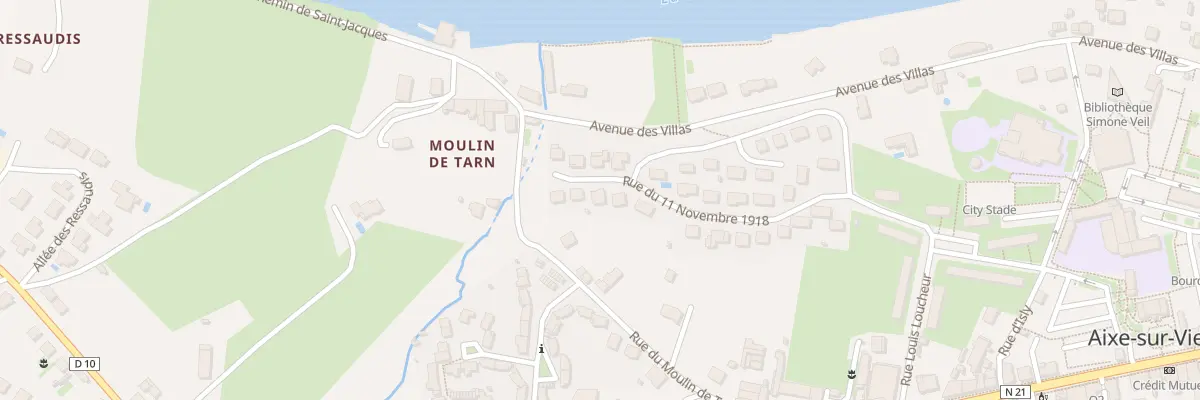 Plan du 21 Rue du Onze Novembre 1918 à Aixe-sur-Vienne