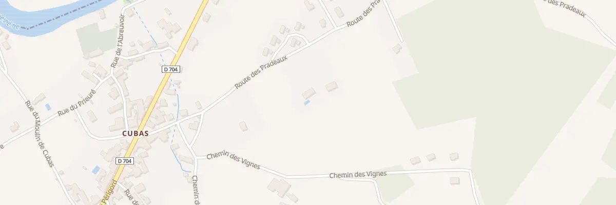 Plan du 180 Rte des Pradeaux à Cherveix-Cubas