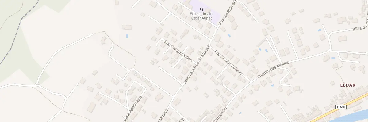 Plan du 1 Rue Francois Villon à Saint-Girons