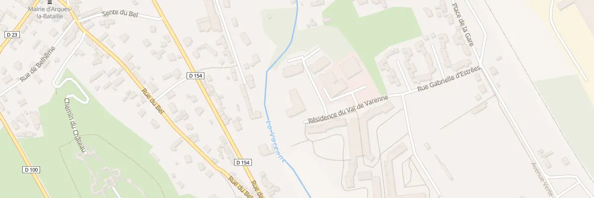 Plan de la Rue Gabrielle d’Estrees à Arques-la-Bataille