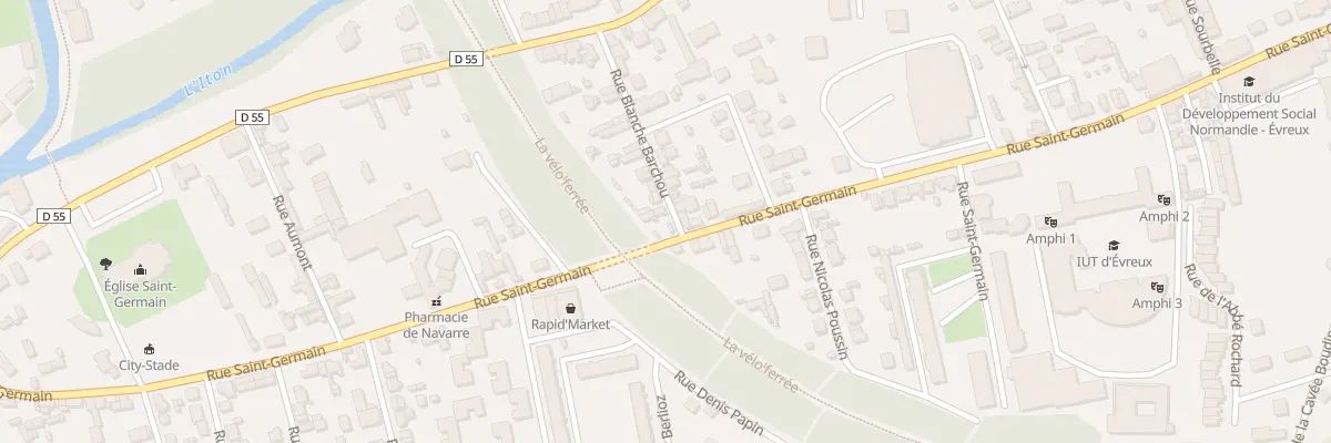 Plan du 80 Rue Saint-Germain à Évreux