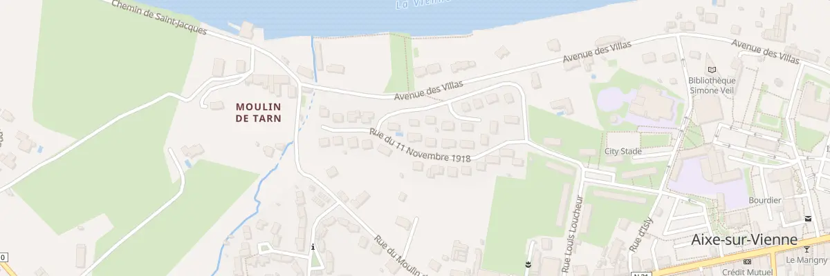 Plan du 12 Rue du Onze Novembre 1918 à Aixe-sur-Vienne
