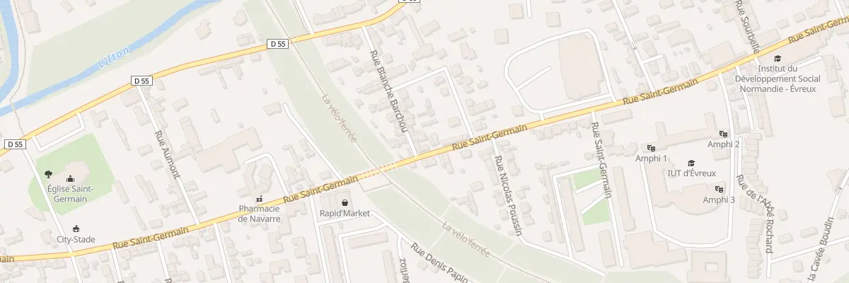 Plan du 76B Rue Saint-Germain à Évreux
