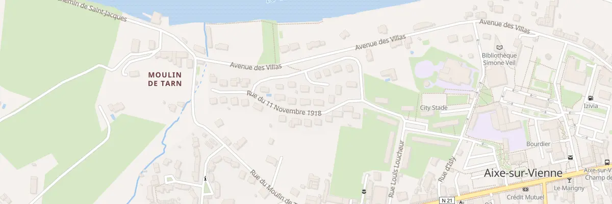Plan du 8 Rue du Onze Novembre 1918 à Aixe-sur-Vienne