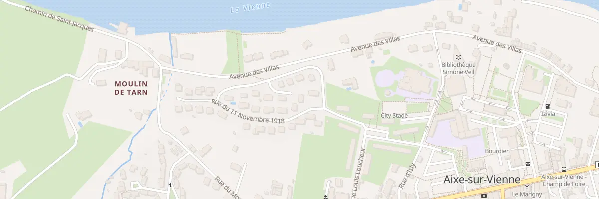 Plan du 2 Rue du Onze Novembre 1918 à Aixe-sur-Vienne