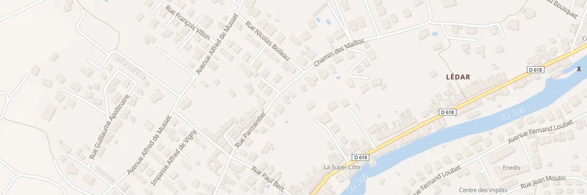 Plan du 38 Rue Parmentier à Saint-Girons