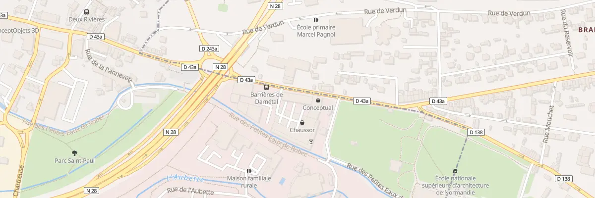 Plan du 29 Rte de Darnetal à Rouen