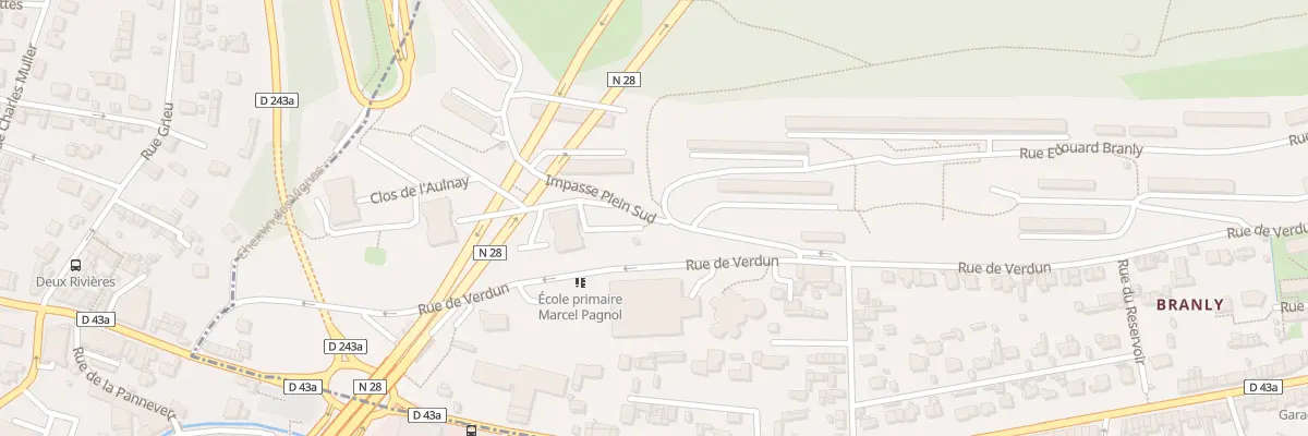 Plan de la Rue Edouard Branly à Darnétal