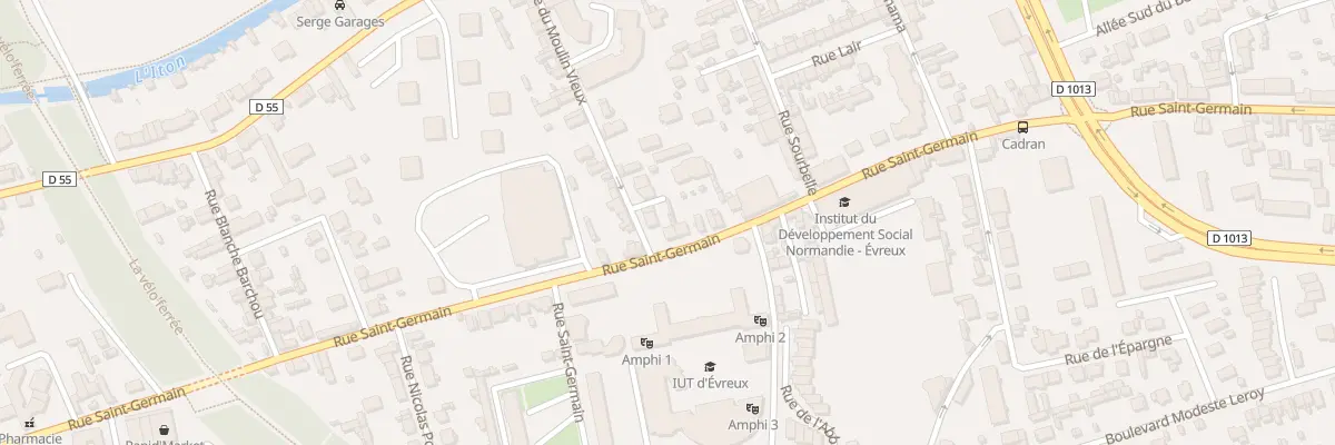 Plan du 62 Rue Saint-Germain à Évreux