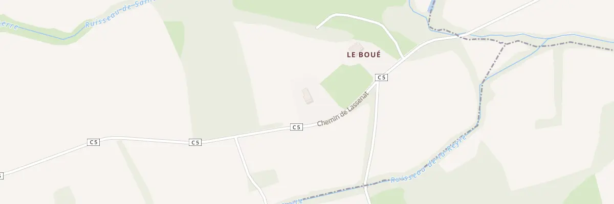 Plan du 9001 Le Boue à Pelleport