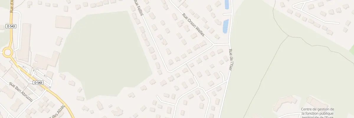 Plan du 10 Rue Fellini à Évreux