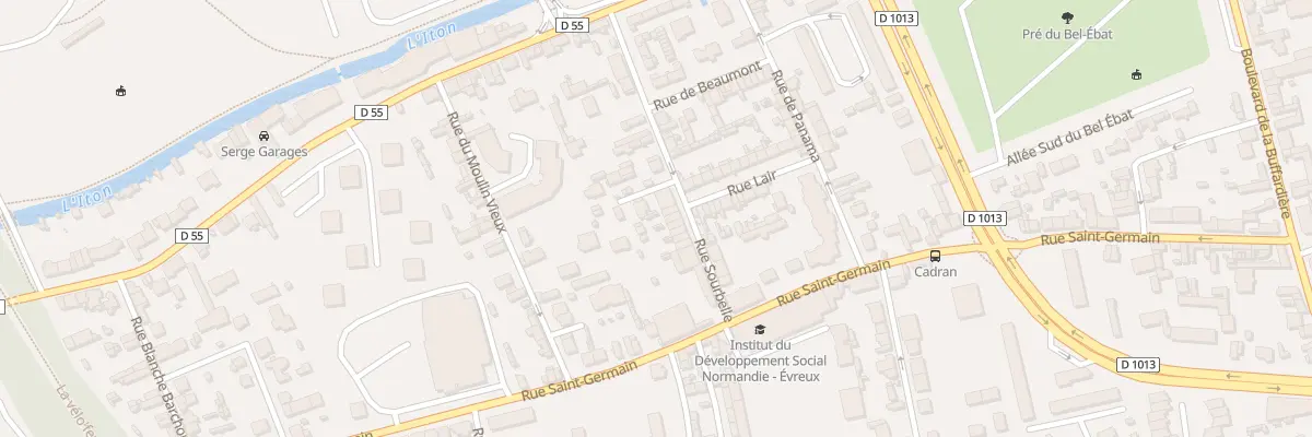 Plan du 16 Rue Sourbelle à Évreux