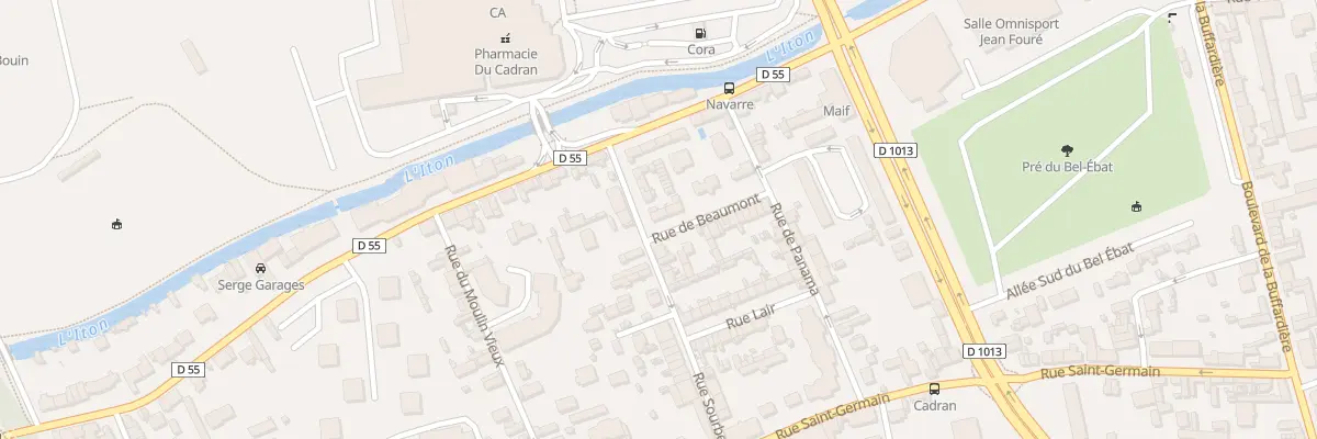 Plan du 9 Rue de Beaumont à Évreux
