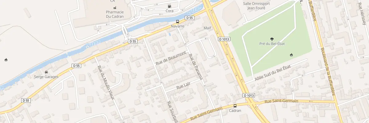 Plan du 6 Rue de Beaumont à Évreux