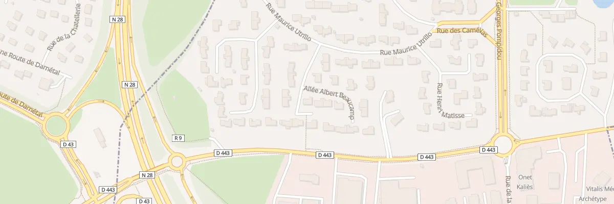Plan du 2 All Albert Beaucamp à Bihorel
