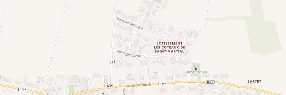 Plan du 1 Rue Roger Quillot à Lias