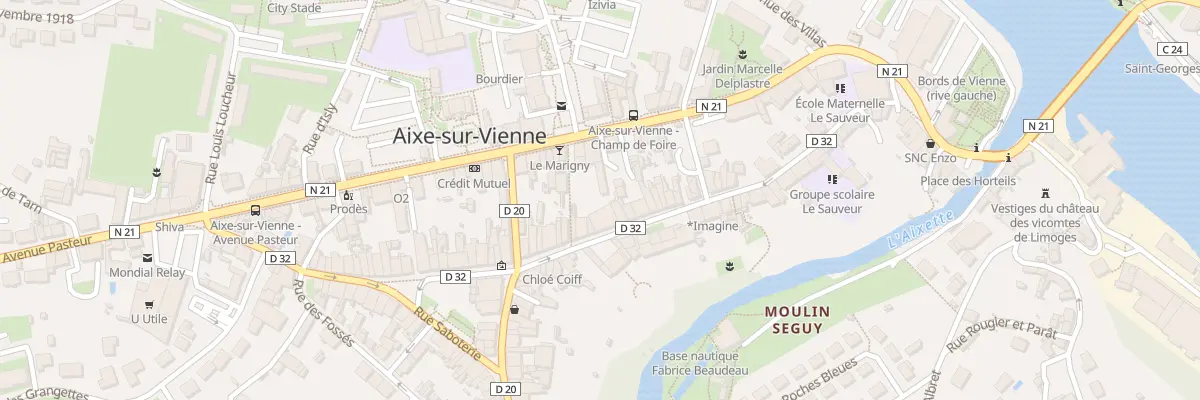 Plan du 20 Rue Sadi Carnot à Aixe-sur-Vienne