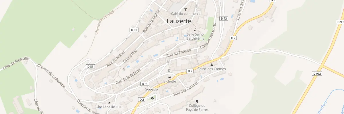 Plan du 55 Rue des Tanneurs à Lauzerte