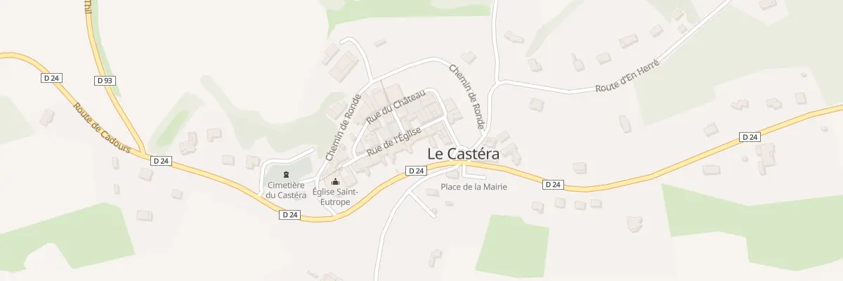 Plan du 7 Rue de l’Eglise au Castéra
