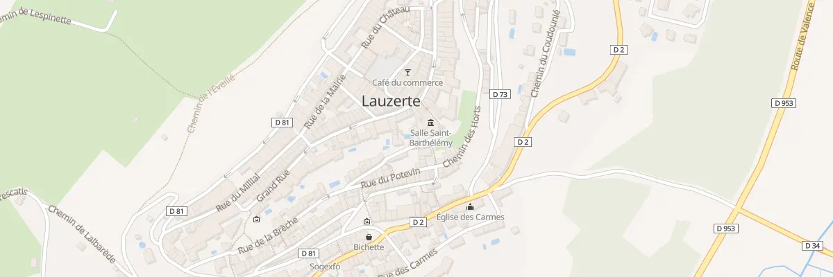 Plan du 7 Rue de la Barbacane à Lauzerte