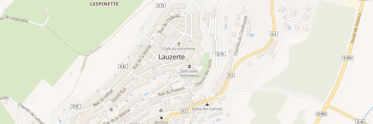 Plan du 1 Rue de la Barbacane à Lauzerte