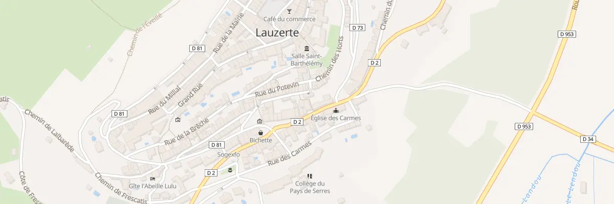 Plan du 6060 Pl du Fbg d’Auriac à Lauzerte