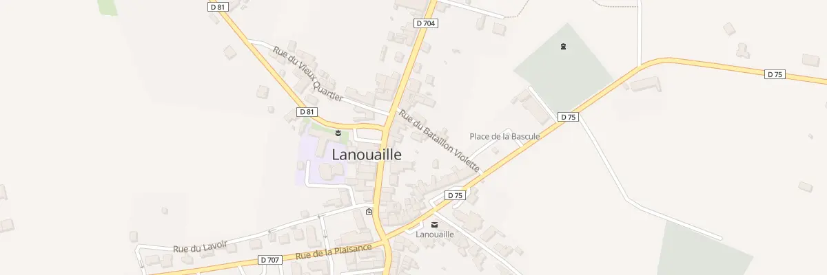 Plan du 3 Rue du Bataillon Violette à Lanouaille