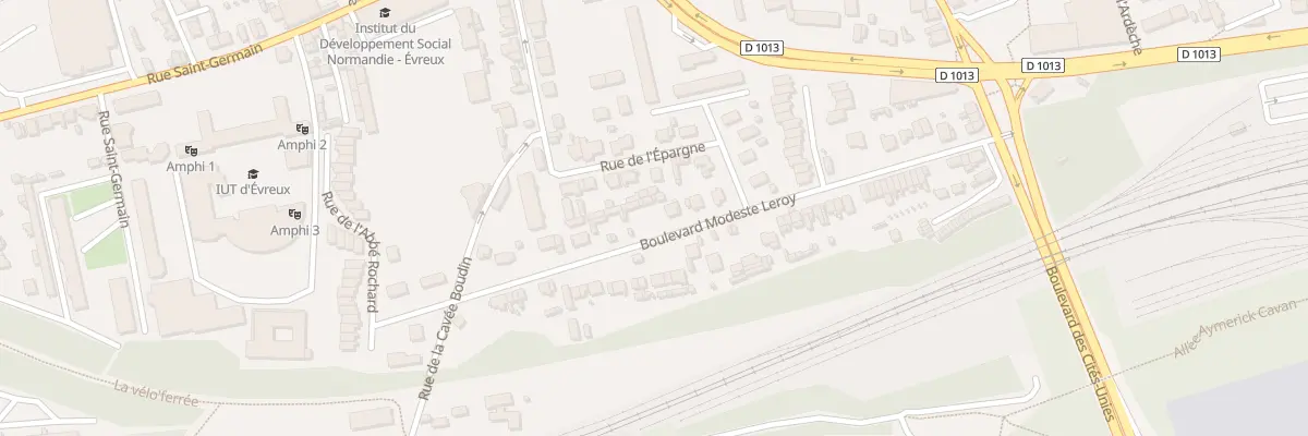 Plan du 40 Bd Modeste Leroy à Évreux