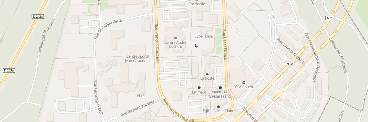 Plan du 50 Rue François Couperin à Rouen