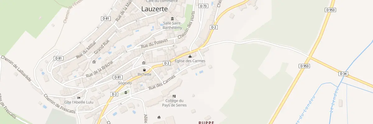 Plan du 7 Rue des Carmes à Lauzerte