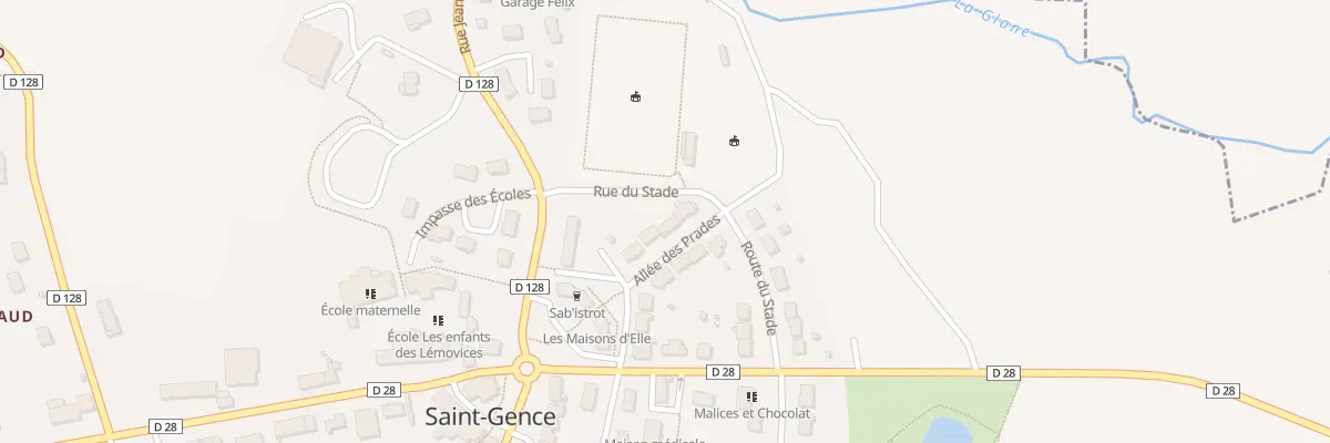 Plan du 5 All des Prades à Saint-Gence