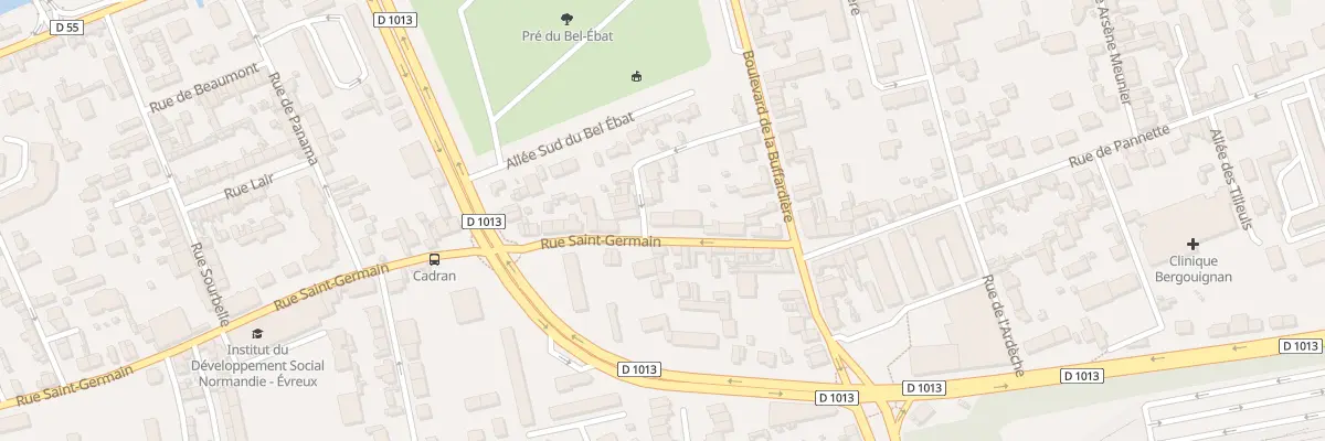 Plan du 8 Rue Saint-Germain à Évreux