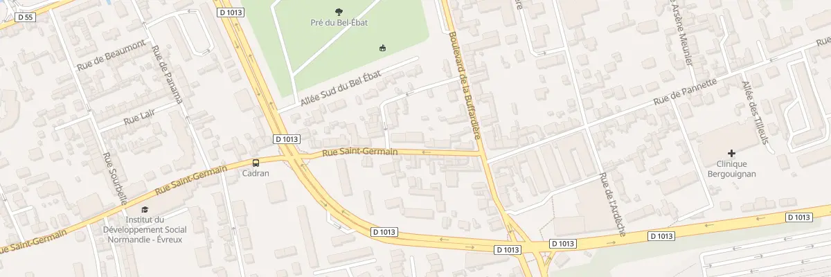 Plan du 6 Rue Saint-Germain à Évreux