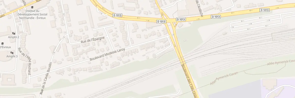 Plan du 21 Bd Modeste Leroy à Évreux