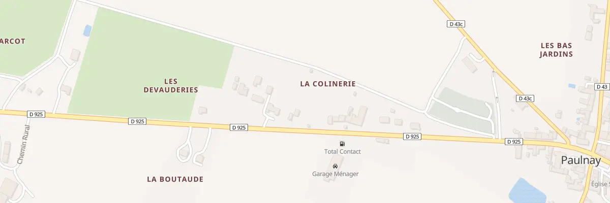 Plan du 40 Rue Georges Clémenceau à Paulnay