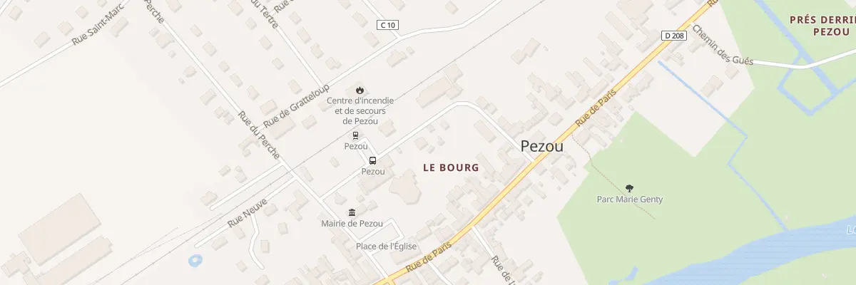 Plan du 9 Av de la Gare à Pezou