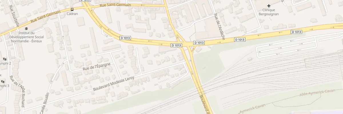 Plan du 4 Bd Modeste Leroy à Évreux