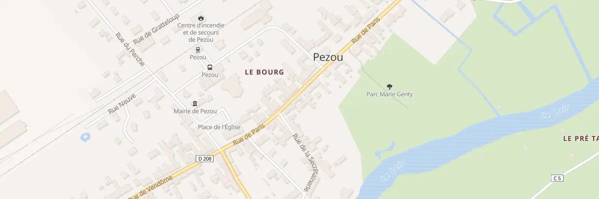 Plan du 15 Rue de Paris à Pezou