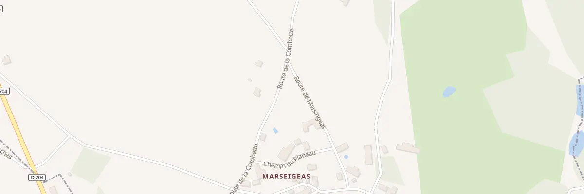 Plan du 9000 Marsingeas à Nailhac