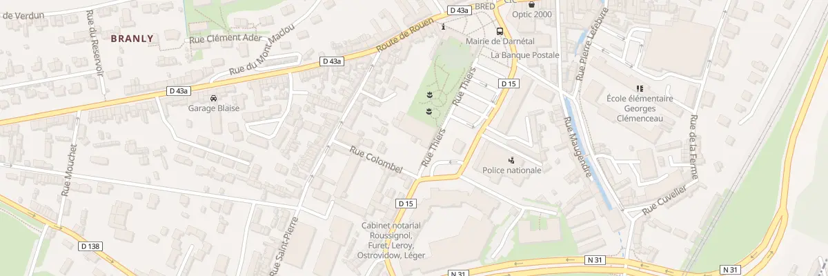 Plan du 2 Rue Thiers à Darnétal