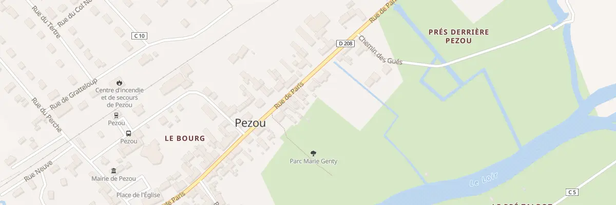 Plan du 45 Rue de Paris à Pezou