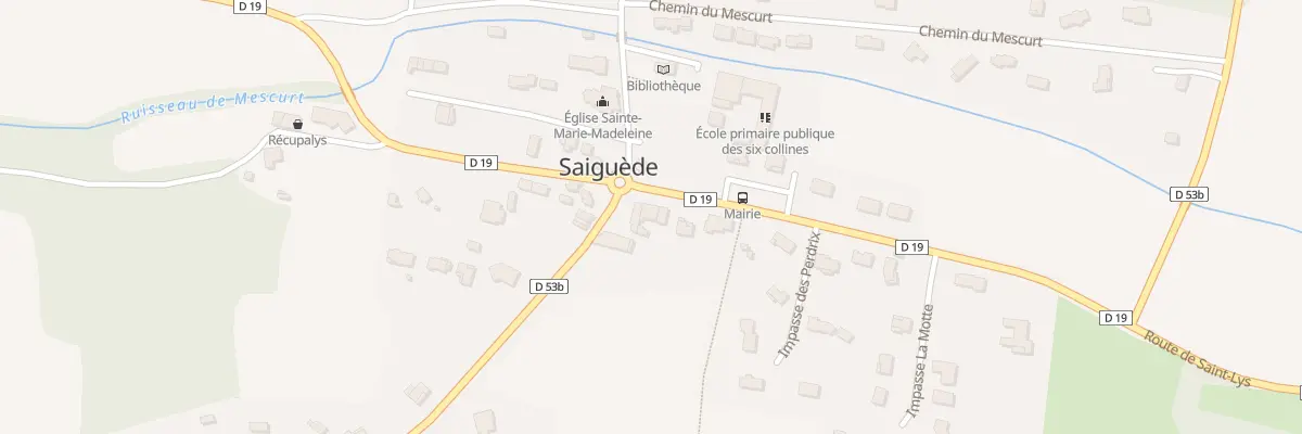 Plan du 25 Village Sud à Saiguède