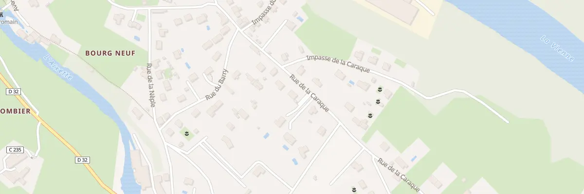 Plan du 12 Rue de la Caraque à Aixe-sur-Vienne