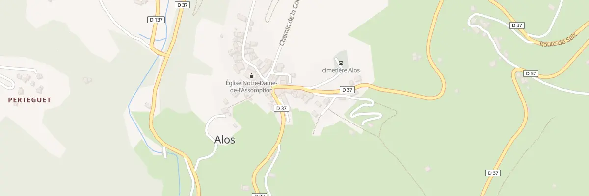 Plan du 34 Rte de Seix à Alos