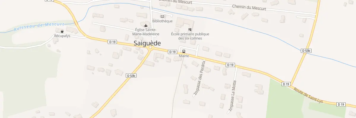 Plan du 26 Village Sud à Saiguède