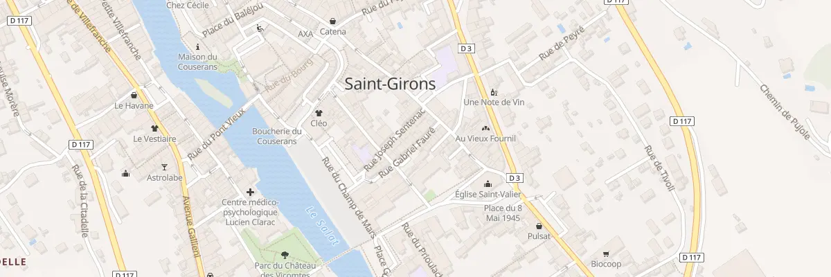 Plan du 12 Rue Gabriel Fauré à Saint-Girons
