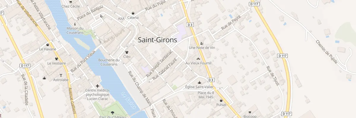 Plan du 32 Rue Saint-valier à Saint-Girons