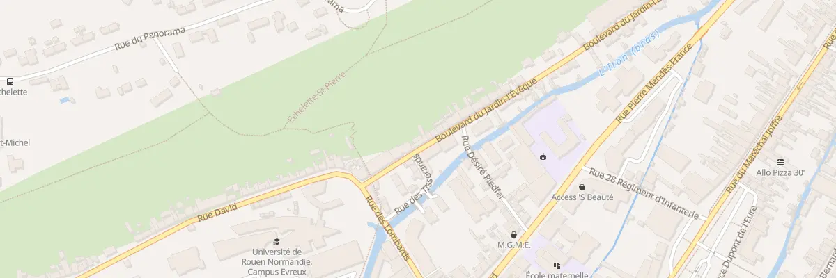 Plan du 5Q Bd du Jardin l’Évêque à Évreux