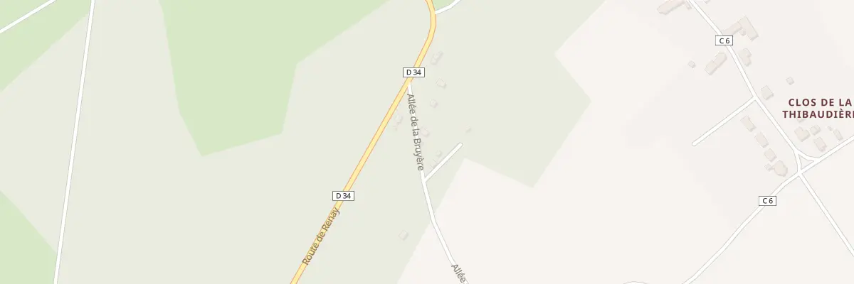 Plan du 6 All de la Bruyère à Pezou